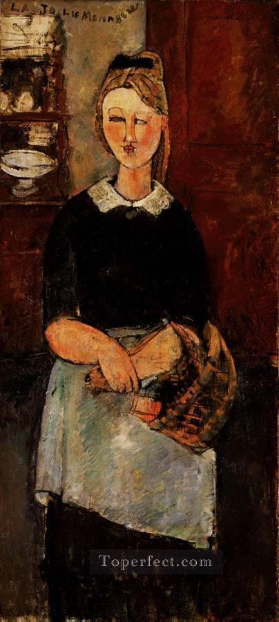 the pretty housewife 1915 Amedeo Modigliani Oil Paintings